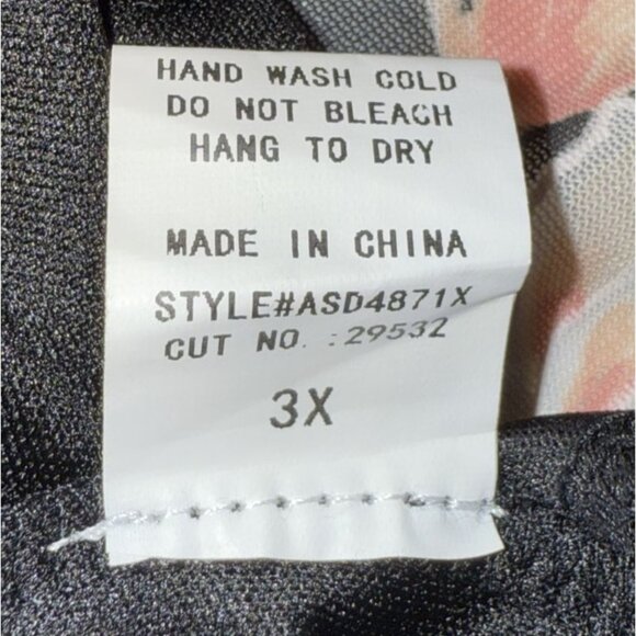 Siren Lily Womens Floral Longer Dress 3X Flutter Sleeves Elastic Waist Tiered - Picture 7 of 7